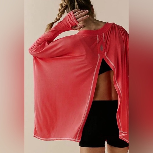 #44 NWT Free People Revival Layer in Hot Hibiscus - Picture 4 of 6